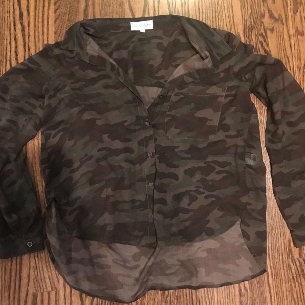 Bella Dahl Medium Camo Blouse